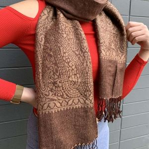 Brown Scarf With Beautiful Pattern